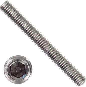 Винт установочный с засверленным концом М5х8 DIN 916 нержавеющая сталь А2
